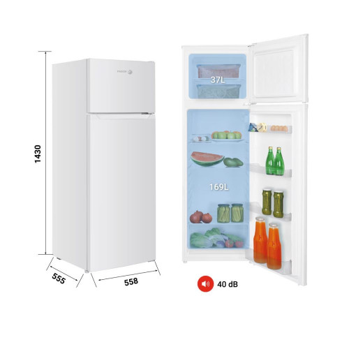 Frigorífico 2 puertas Fagor Classic estático - 3FFJ-1437 Blanco