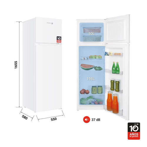 Frigorífico 2 puertas Fagor Classic Estático - 3FFJ-1667 Blanco