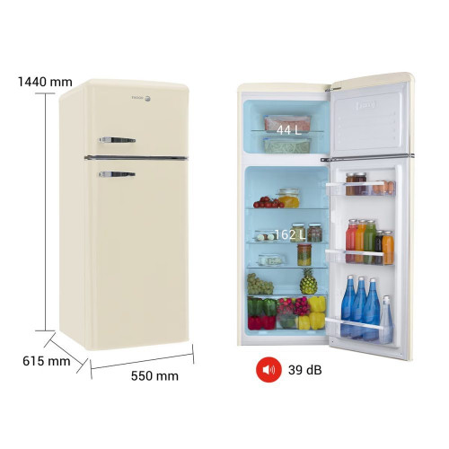 Frigorífico 2 puertas Fagor frio estático - 3FFV-1455BG Beige
