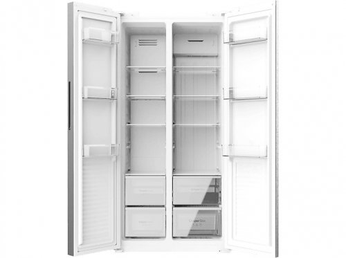 Frigorífico americano - Cecotec Bolero CoolMarket SBS 430 Inox E, Total No Frost, 177 cm, 430 L, Multi Air Flow, Motor Inverter Plus, Inox