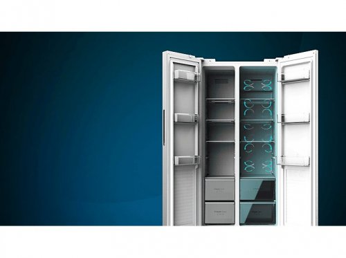 Frigorífico americano - Cecotec Bolero CoolMarket SBS 430 Inox E, Total No Frost, 177 cm, 430 L, Multi Air Flow, Motor Inverter Plus, Inox