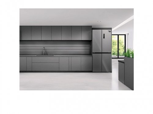 Frigorífico americano - Infiniton AMCB-415CD82XET, No Frost, Altura 182.5 cm, 415 l, Inverter, LED, Inox