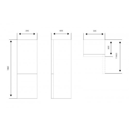 Frigorífico Combi Aspes ac185600cnfi No Frost 295l C