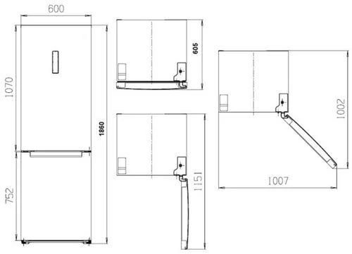 Frigorífico Combi Aspes ac185605enfd No Frost