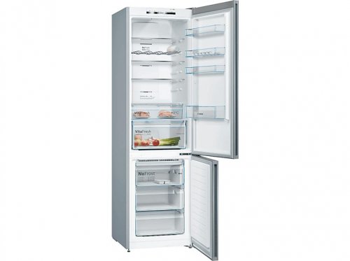 Frigorífico combi - Bosch KGN39VIEB, Total NoFrost, 203 cm, 368 l, Cajón VitaFresh, Perfect Fit, Acero antihuellas