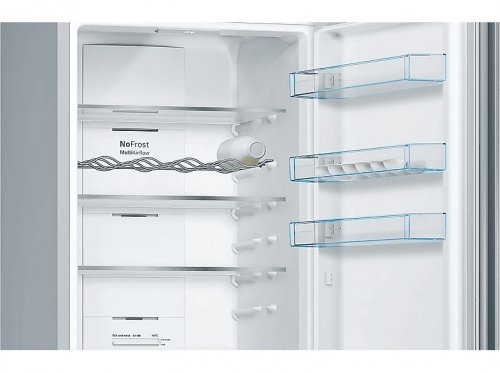 Frigorífico combi - Bosch KGN39VIEB, Total NoFrost, 203 cm, 368 l, Cajón VitaFresh, Perfect Fit, Acero antihuellas