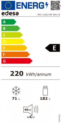 Frigorífico Combi Edesa EFC-1821 ST WH