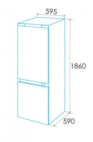 Frigorífico Combi Edesa EFC-18220 NF WH