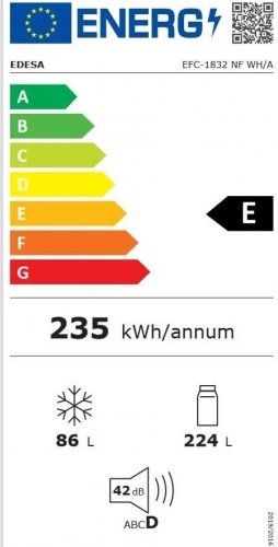 Frigorífico Combi Edesa EFC-1832 NF WH