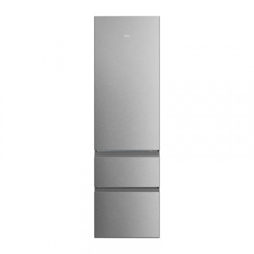 Frigorífico Combi Haier HTR3620ENMG Total No Frost 205cm 414L E Plata