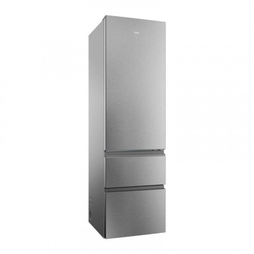Frigorífico Combi Haier HTR3620ENMG Total No Frost 205cm 414L E Plata