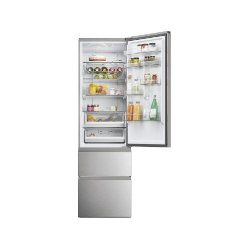 Frigorífico Combi HAIER HTW5620ENMG (No Frost - 205 cm - 414 L - Inox)