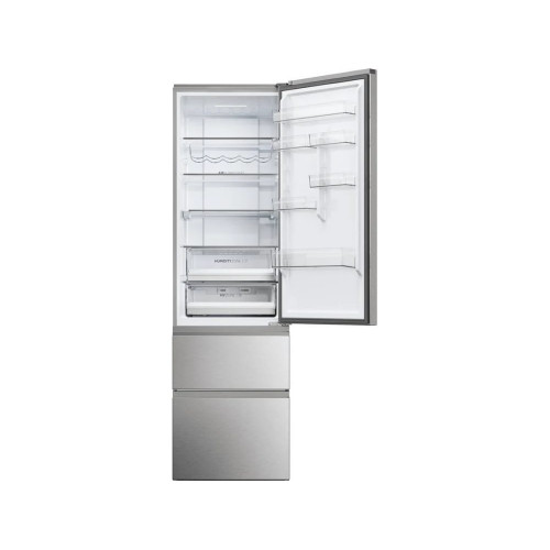 Frigorífico Combi HAIER HTW5620ENMG (No Frost - 205 cm - 414 L - Inox)