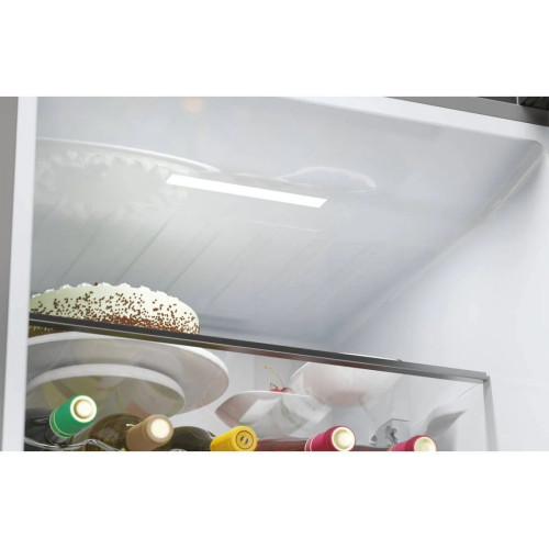 Frigorífico Combi HAIER HTW5620ENMG (No Frost - 205 cm - 414 L - Inox)
