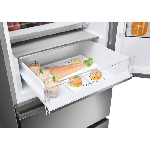 Frigorífico Combi HAIER HTW5620ENMG (No Frost - 205 cm - 414 L - Inox)