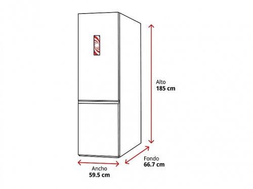 Frigorífico combi - Haier Series 5 HTW5618CNMG, No Frost, 185 cm, 360 l, Clase C, WiFi, My Zone, Inox