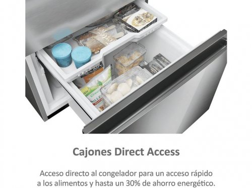 Frigorífico combi - Haier Series 5 HTW5618CNMG, No Frost, 185 cm, 360 l, Clase C, WiFi, My Zone, Inox