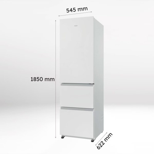 Frigorífico Combi Haier Total No Frost 3D 55 Series 3 - HTR3518ENMW Blanco