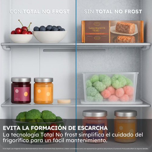Frigorífico Combi Haier Total No Frost 3D 55 Series 3 - HTR3518ENMW Blanco