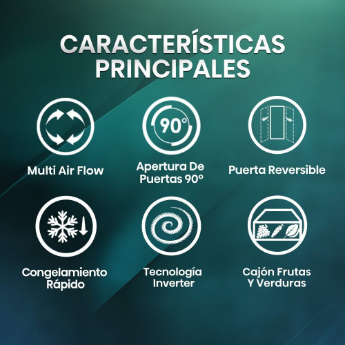 Frigorífico combi Hisense Total No Frost, Multi AirFlow - RB390N4BWC Blanco