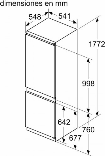 Frigorífico Combi Integrable Balay 3KIE711S