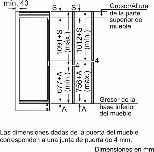 Frigorífico Combi Integrable Balay 3KIE711S