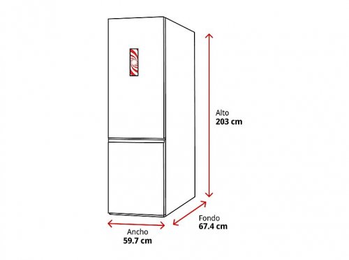 Frigorífico combi - LG GBBSJ21DPY, No Frost, 203 cm, 375 l, DoorCooling+™, Multi Air Flow, Plata