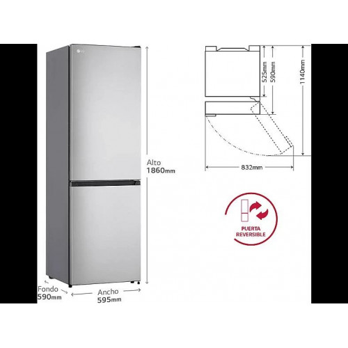Frigorífico Combi LG gbm21hsadh