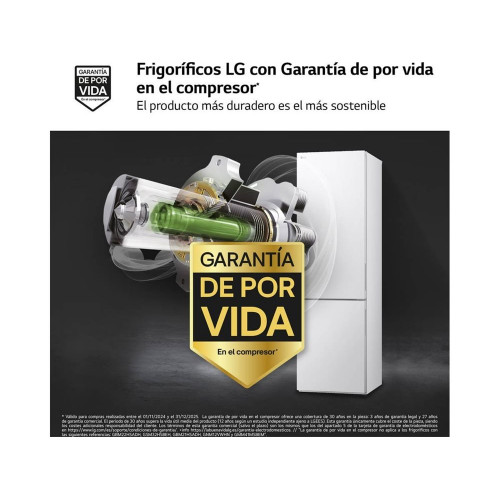 Frigorífico Combi LG GBV21NCDSW (No Frost - 186 cm - 344 L - Blanco)