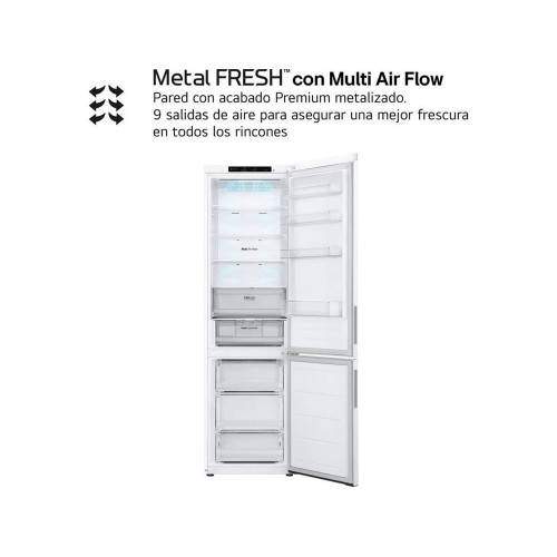 Frigorífico Combi LG GBV21NCDSW (No Frost - 186 cm - 344 L - Blanco)