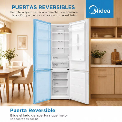 Frigorífico combi Midea Total No Frost - MDRB489FGE01OE Blanco