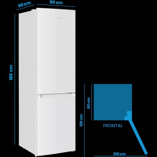 Frigorífico combi Milectric RCM-310C86BEL Total No Frost 186 cm 293l