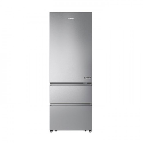 Frigorífico Combi No Frost, 2 cajones, 493L, Clase E, Inox 200cm 70cm Ancho VALBERG