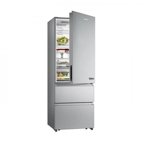 Frigorífico Combi No Frost, 2 cajones, 493L, Clase E, Inox 200cm 70cm Ancho VALBERG