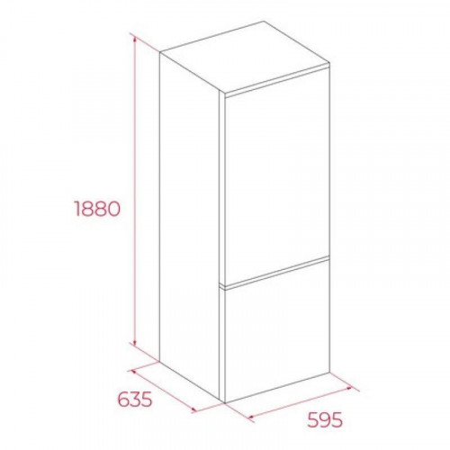 Frigorífico Combi Teka RBF 54640 WH Total No Frost 188 cm 310 L C Blanco
