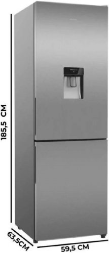 Frigorífico Combi Total No Frost de 322L Bolero CoolMarket Combi 322i WD Inox E. 185,5x59,5cm Cecotec