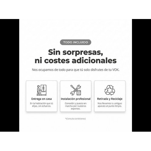 Frigorífico combi vok 442l clase d – 224 kwh/año No-frost inverter 37db