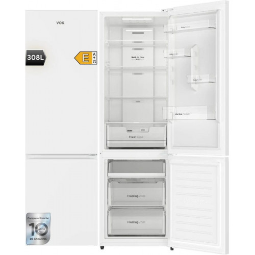 Frigorífico Combi Vok Evr-308necw No Frost 308l E Blanco 185,5 cm