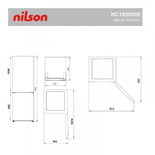 Frigorífico Combinado Nilson NC185600ENF