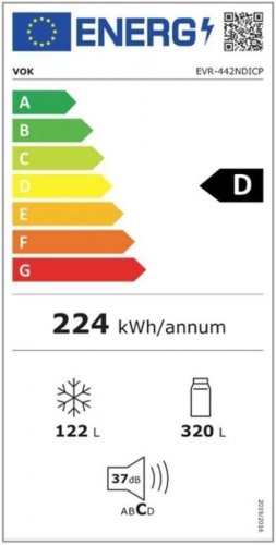 Frigorífico combinado Vok Evr-442NDICP Compresor inverter No Frost