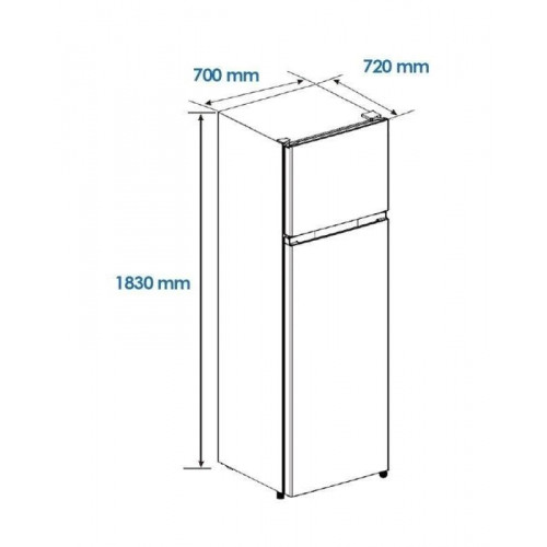Frigorífico de 2 Puertas Hyundai HF183700ENFX Alto 183cm X 70cm