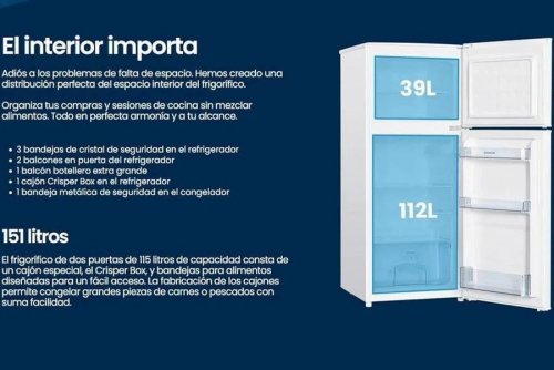 Frigorifico Dos Puertas Infiniton FG-151D12BEV