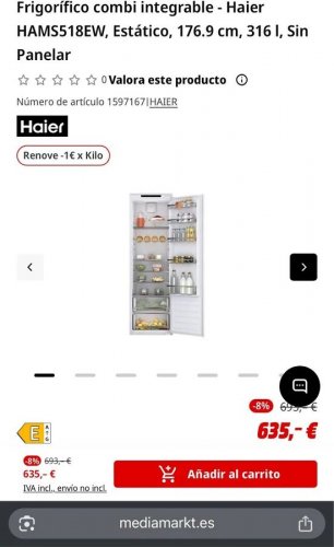 Frigorífico Haier HAMS518EW
