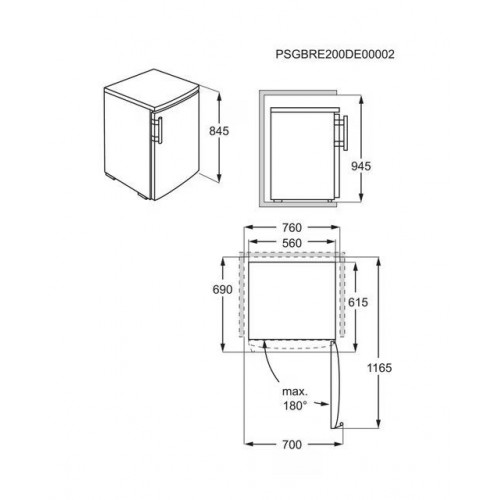 Frigorífico mini AEG con OptiSpace - RTB411E1AW Blanco