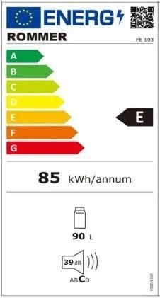 Frigorífico Rommer FE103 E Blanco