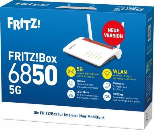 FRITZ!Box - 6850 5G V2 / LTE - Enrutador WLAN