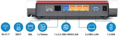 FRITZ!Box 7630 - Enrutador DSL WLAN - Wi-Fi7