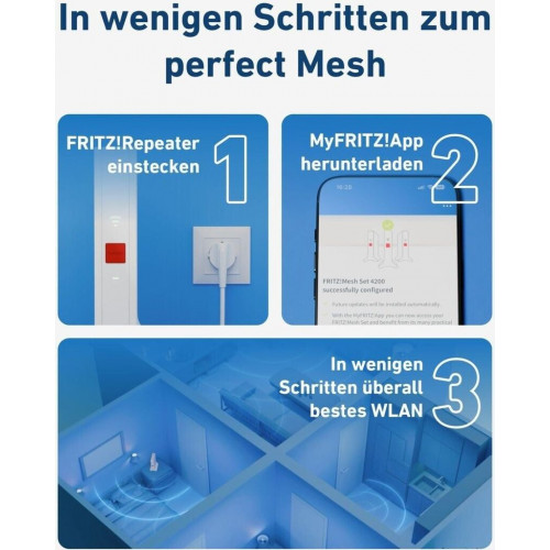 FRITZ! Mesh Wi-Fi Set 4200 International 3-pack