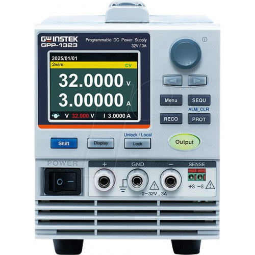Fuente de alimentación de laboratorio, 0 - 32 V, 0 - 3 A, 100 W,
