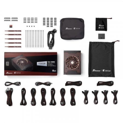 Fuente de Alimentación Seasonic 1600W 80 PLUS Titanium Prime TX-1600 Noctua Edition Modular Ultrasilenciosa